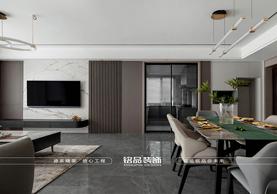 金华     中南君启120㎡现代风       三居室装修案例效果图