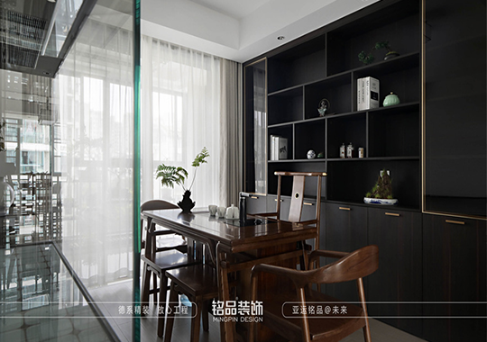 金华    中南君启新中式120㎡       三居室装修案例效果图