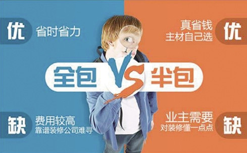 金华全包和半包装修对比